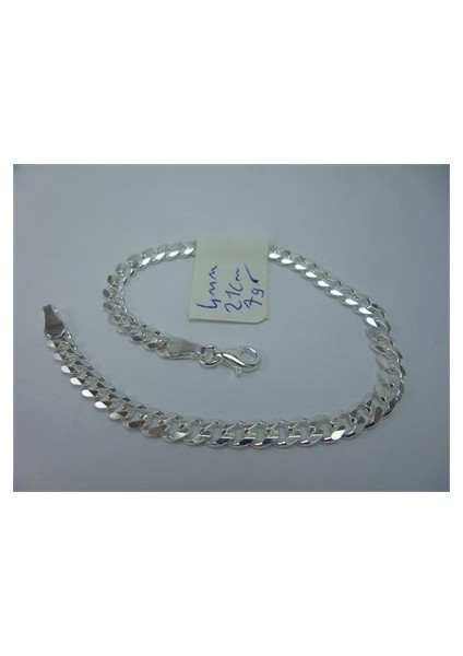 Gurmet Gümüş Erkek Bileklik İnce Ve Şık 7Gr