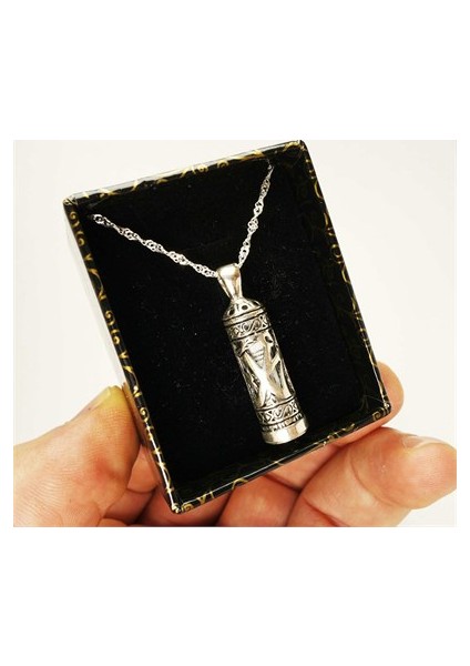 Hz.Muhammed Yazılı Bayan Gümüş Muska Cevşen Kolye modelleri