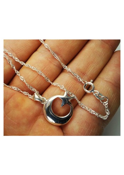 Türk Bayraği Ayyıldız Gümüş Bayan Kolye fiyatları