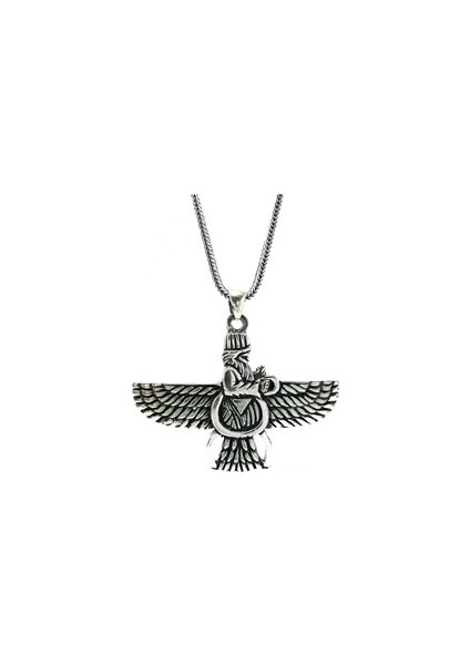Ahura Mazda Gümüş Kolye Ucu - 50Tl Lik Kolyesyle