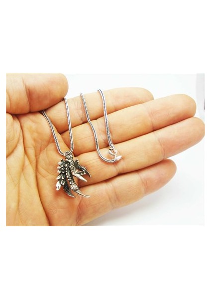 Kartal Pençesi Gümüş Kolye - 60Tl Lik Kolyesiyle