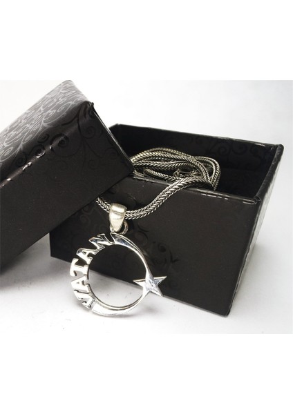 Yeni Model Vatan Yazılı Ayyıldız Türk Bayraği Erkek Gümüş Kolye Zincir modelleri