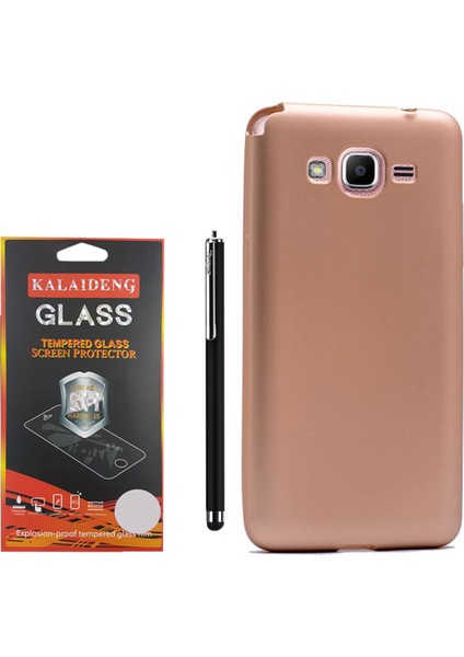 Samsung Galaxy J2 Prime Kılıf Premier Silikon Case +Kalem +Cam