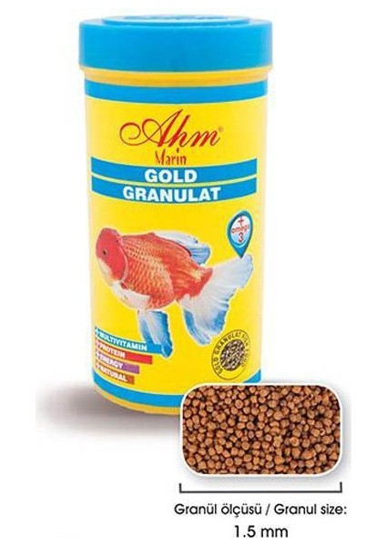 Ahm Gold Granulat Japon Balığı Yemi 250 Ml