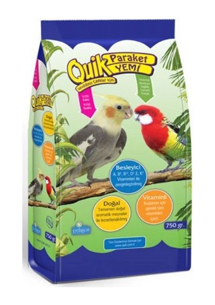 Vitaminli Paraket Yemi 750 Gr