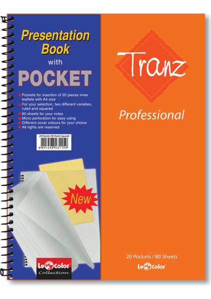 Professional 20 Poşet 80 Yp Kareli Turuncu