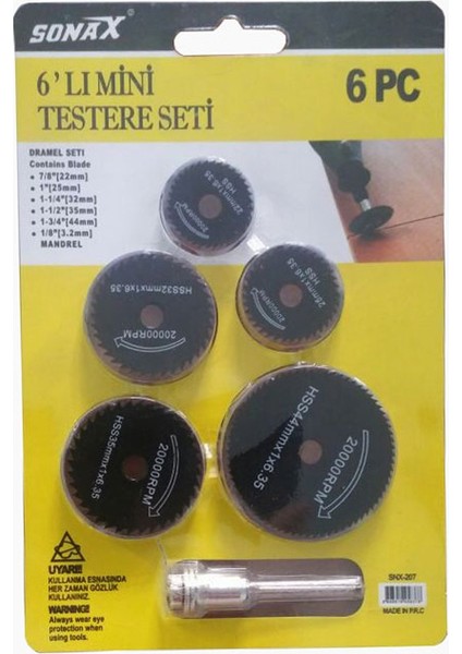 6 Parça Mini Testere Seti