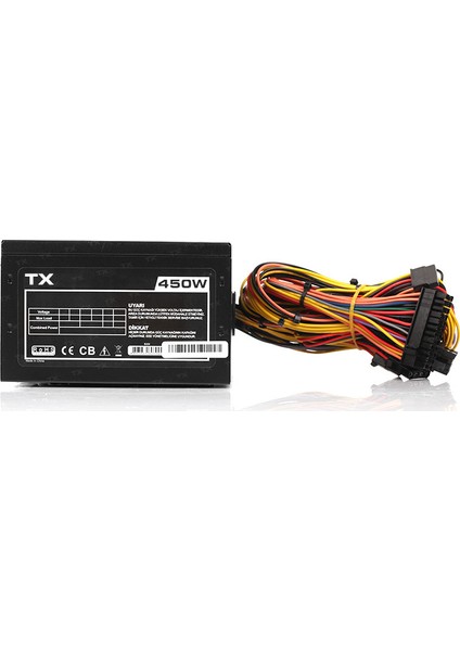 TX PowerMAX 450W 3xSATA, 3xIDE 6Pin PCI-E Bilgisayar Power Supply (TXPSU450S1)