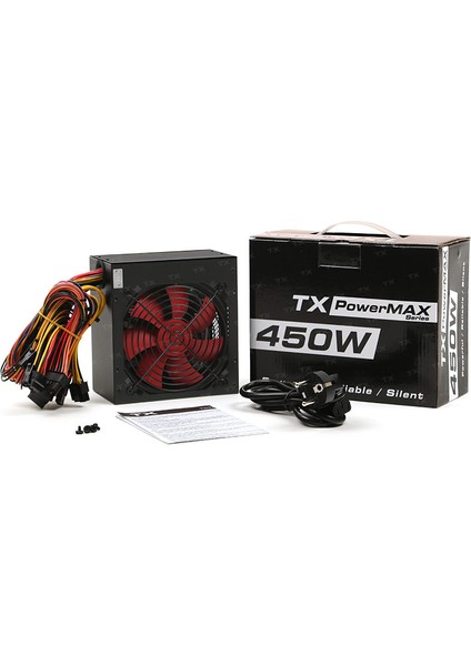 TX PowerMAX 450W 3xSATA, 3xIDE 6Pin PCI-E Bilgisayar Power Supply (TXPSU450S1)