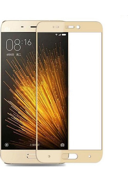 Xiaomi Mi 5 Mi5/Mi5 Prime/Mi5 Pro Full Kapatan Cam Ekran Koruyucu Altın