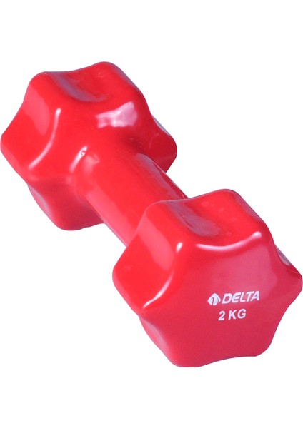 2 Kg x 1 Adet Deluxe Pvc Kaplama Kırmızı Demir Dambıl