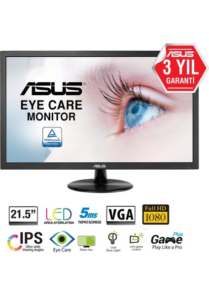 VP228DE 21.5" 5ms (Analog) LED Monitör