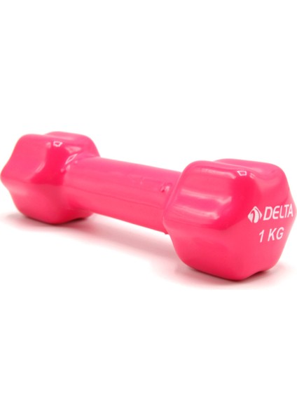 1 Kg x 1 Adet Deluxe Pvc Kaplama Fuşya Demir Dambıl