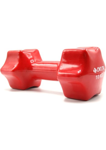 10 Kg x 1 Adet Deluxe Pvc Kaplama Kırmızı Demir Dambıl