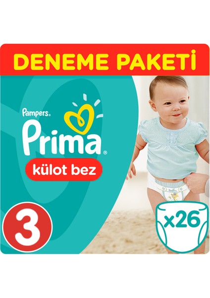 Pants Külot Bebek Bezi 3 Beden Midi Deneme Paketi 26 Adet