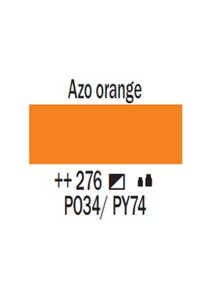 Amsterdam Akrilik Boya 120 Ml 276 Azo Orange