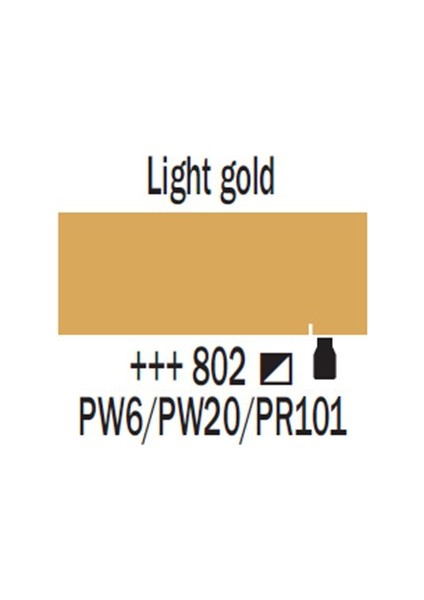 Amsterdam (Metalik) Akrilik Boya 120 Ml 802 Light Gold