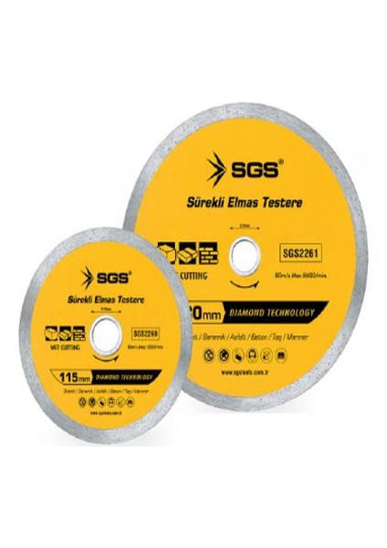 230Mm Sürekli Elmas Testere Sgs2262 (1 Adet)