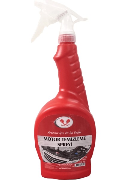 Motor Temizleme Spreyi 750 ML. Su Kullanım Gerektirmeyen Formül + 60 cm Motor Temizleme Temizleme Fırçası 