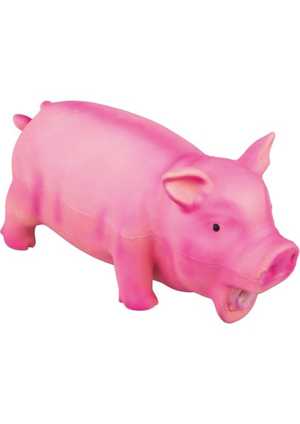 Latex Pembe Domuz Figürlü Köpek Oyuncağı 23 Cm