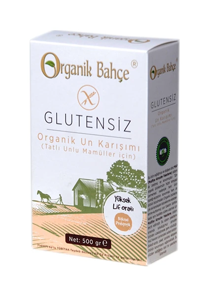 Organik Bahçe Glutensiz Tatlı Unlu Mamüller (Pasta ,Kek ,Kurabiye )İçin Un Karışımı 500 gr