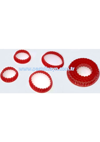 yuvarlak Tırtıklı Kırmızı 4