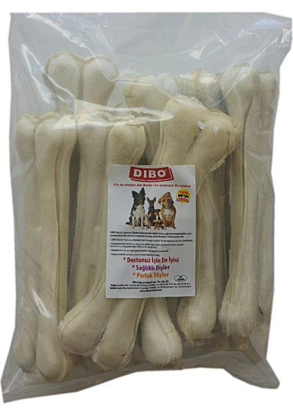 Köpek Çiğneti Pres Kemik Beyaz 150-160 gr 21 cm ( 10 Adet )