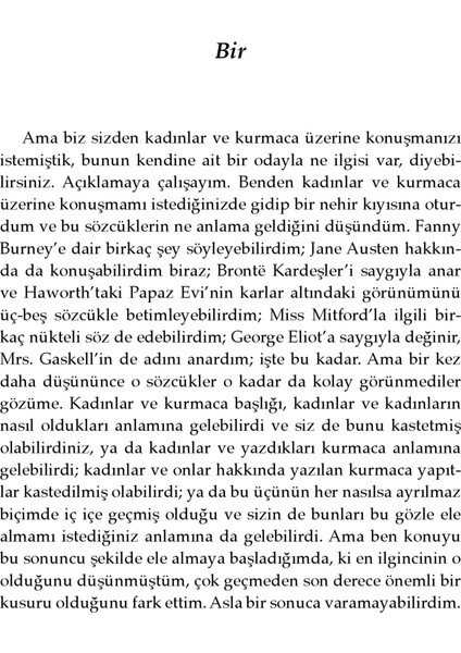 Kendine Ait Bir Oda - Virginia Woolf