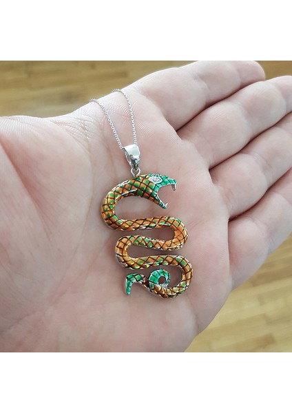 Altınsepeti Gümüş Renkli Mineli Yılan Kolye G566Kl fiyatları