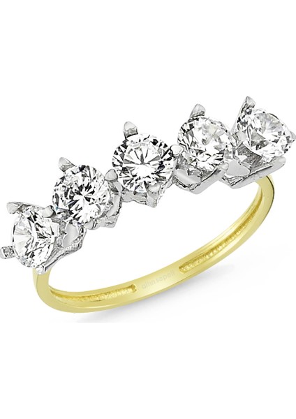 Altınsepeti Altın Kalpli Beştaş Yüzük As8Y93R3 15