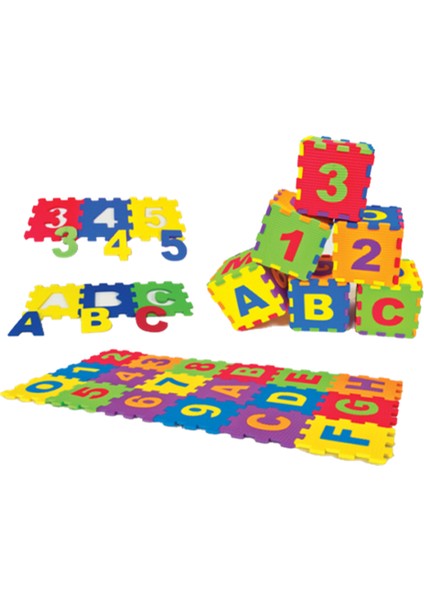 Eva Puzzle Harf Ve Rakam 12 Cm 36 Parça