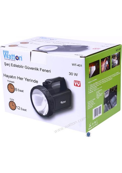 Wt 401 30 Watt Şarj Edilebilir Güvenlik Feneri