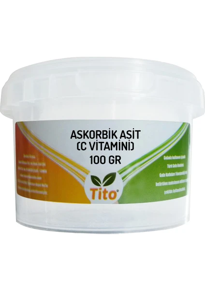 Askorbik Asit (C Vitamini) [Gıda Tipi] - 100 Gr