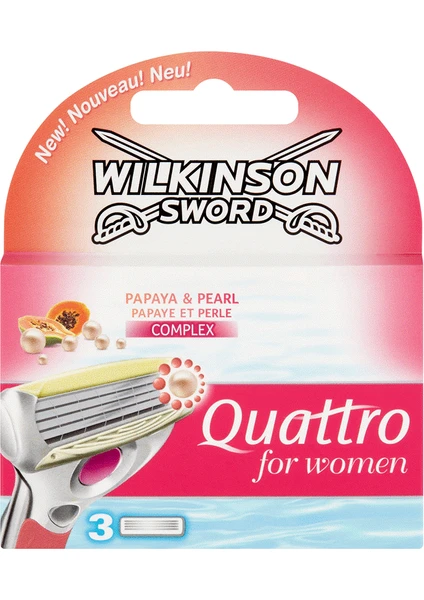 Sword Quattro For Women 3'lü Yedek Tıraş Bıçağı