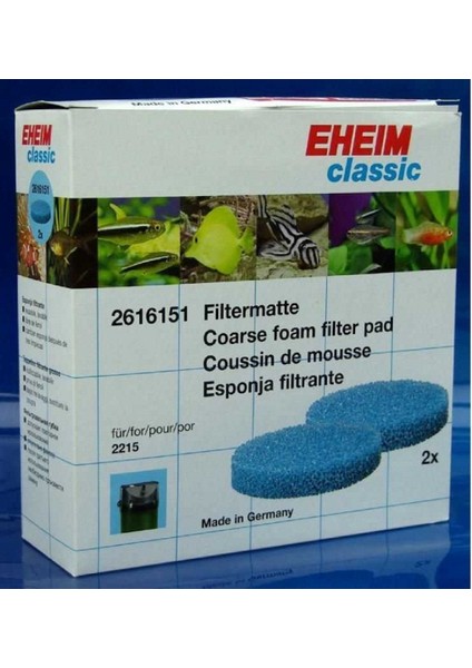 2215 Filtre Süngeri Mavi 2 Adet