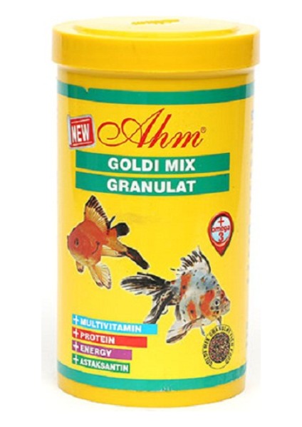 Ahm Goldi Mix Granulat - Japon Balığı Yemi 1000 Ml
