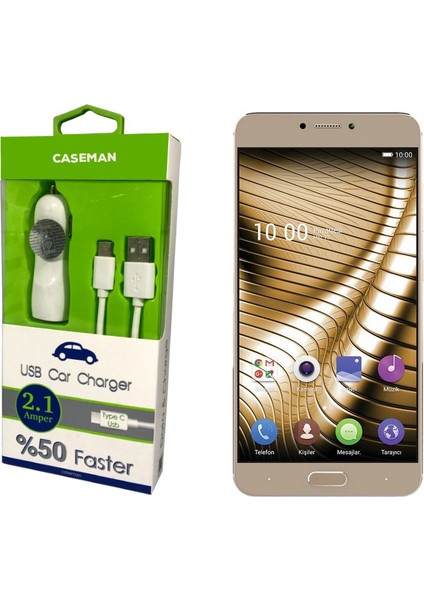 Casper Via A1 Araç Şarj Cihazı Adaptör + Data Kablosu Hızlı Şarj Özellikli