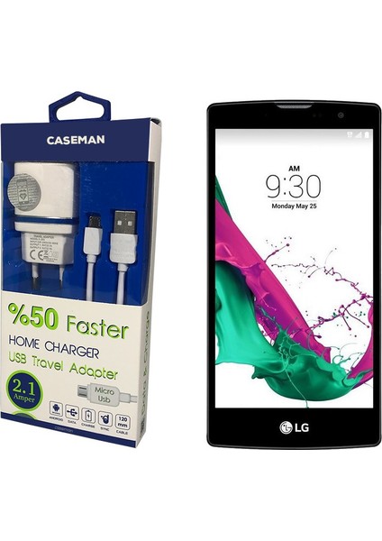 LG G4C Şarj Cihazı Seyahat Tipi Adaptör + Data Kablosu Hızlı Şarj Özellikli