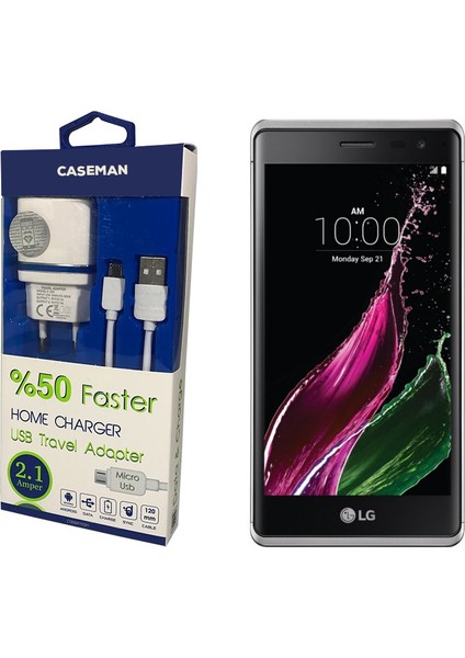 LG Zero Şarj Cihazı Seyahat Tipi Adaptör + Data Kablosu Hızlı Şarj Özellikli