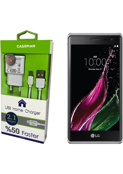 LG Zero Şarj Cihazı Ev Tipi Adaptör + Data Kablosu Hızlı Şarj Özellikli