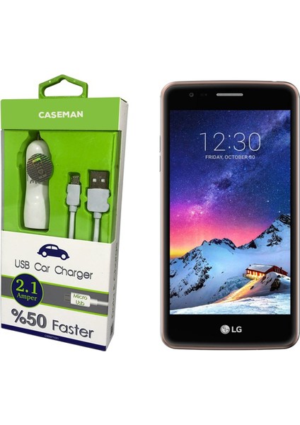 LG K8 2017 Araç Şarj Cihazı Adaptör + Data Kablosu Hızlı Şarj Özellikli