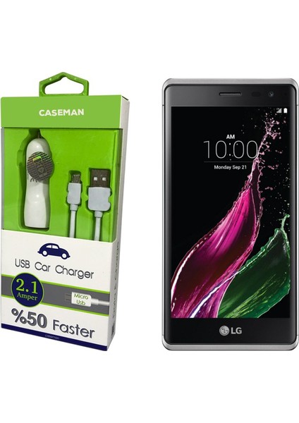 LG Zero Araç Şarj Cihazı Adaptör + Data Kablosu Hızlı Şarj Özellikli