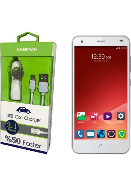 Vodafone Smart 6 Araç Şarj Cihazı Adaptör + Data Kablosu Hızlı Şarj Özellikli