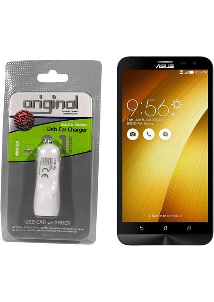 Asus ZenFone 2 Araç Şarj Cihazı Hızlı Şarj Özellikli Adaptör