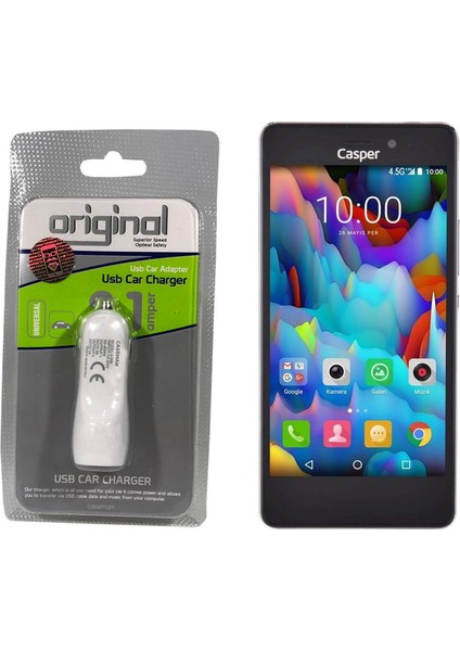 Casper Via E1C Araç Şarj Cihazı Hızlı Şarj Özellikli Adaptör