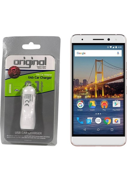 General Mobile GM5 Plus Araç Şarj Cihazı Hızlı Şarj Özellikli Adaptör
