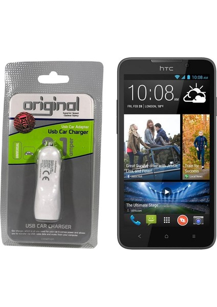 HTC Desire 516 Araç Şarj Cihazı Hızlı Şarj Özellikli Adaptör