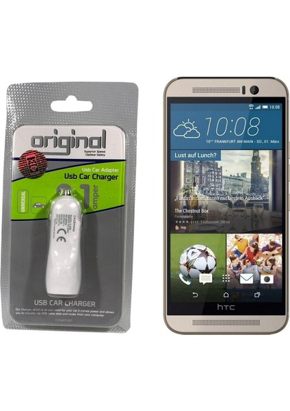 HTC One M9 Araç Şarj Cihazı Hızlı Şarj Özellikli Adaptör