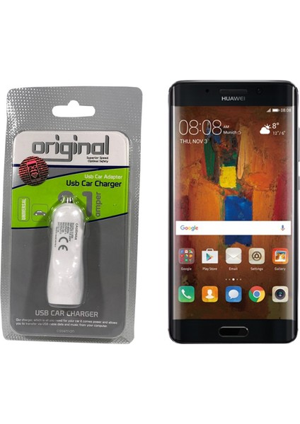 Huawei Mate 9 Pro Araç Şarj Cihazı Hızlı Şarj Özellikli Adaptör