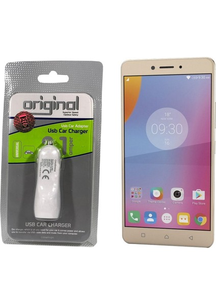 Lenovo Vibe K6 Note Araç Şarj Cihazı Hızlı Şarj Özellikli Adaptör